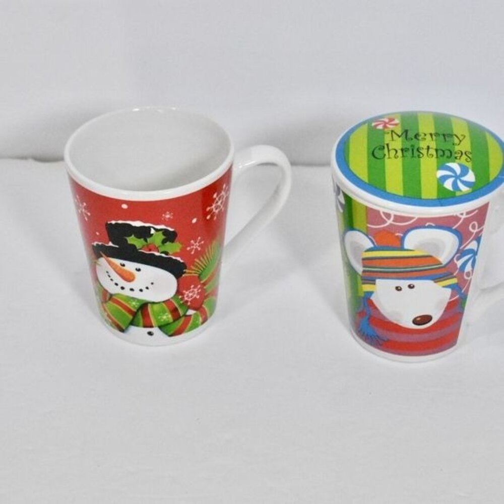Michaels Christmas Holiday Coffee Mugs (2)